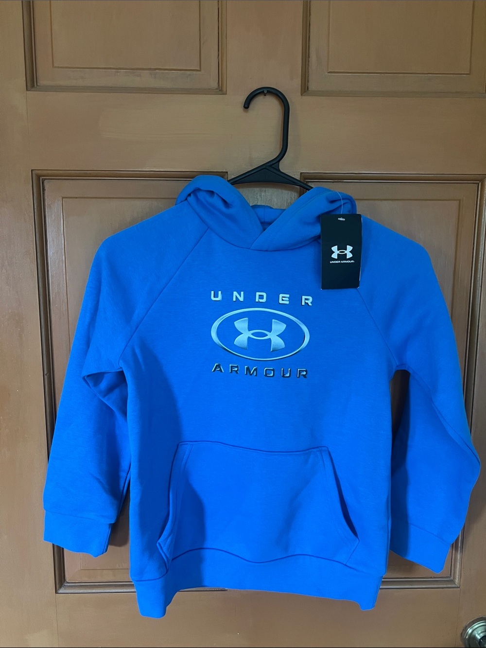 Under Armour Boys Light Blue Logo Pullover Hoodie